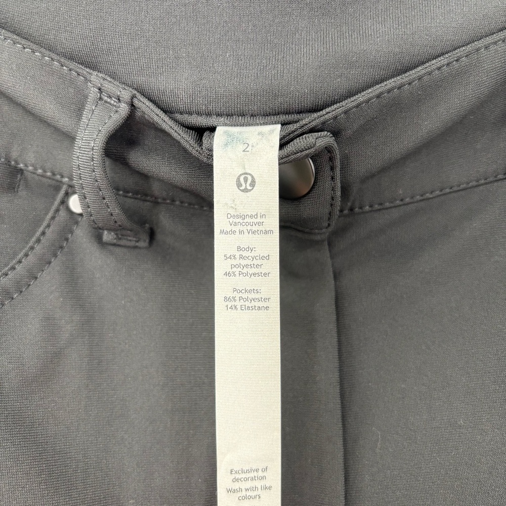 Lululemon City Sleek 5 pocket 7/8 Black Size 2 - Picture 3 of 6